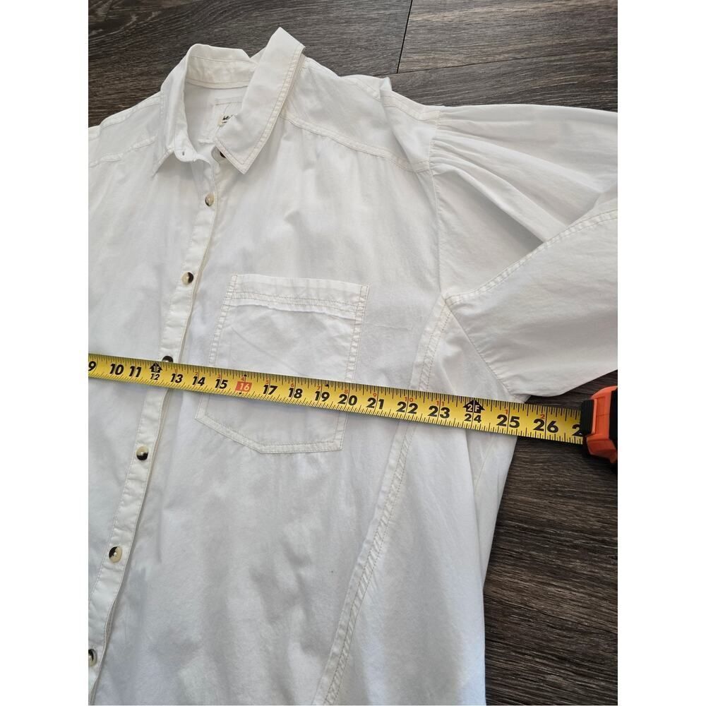 We The Free White Button‑Down Shirt Oversized Women’s L Urban Outfitters Cotton - Picture 7 of 10